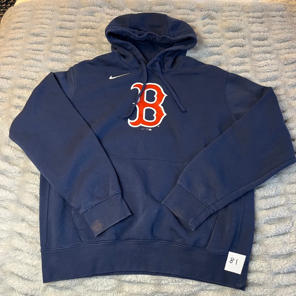 Nike Boston Red Sox MLB Navy Blue Pullover Hoodie Sweatshirt Men's Medium‎